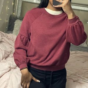 puff sleeve sweatshirt